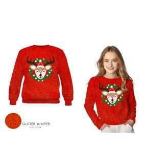 Jersey navidad glitter reno, infantil