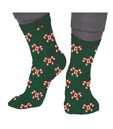 Calcetines glitter xmas bastones