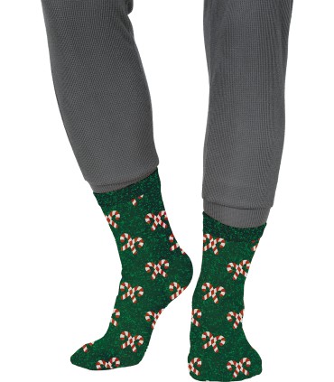Calcetines glitter xmas bastones