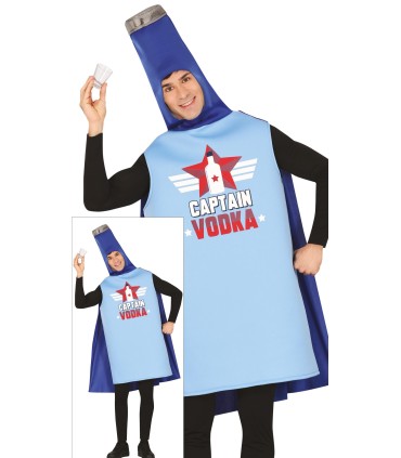 Disfraz de Botella Capitan Vodka Talla L