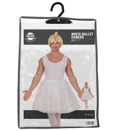 Disfraz de Bailarina Blanco Hombre Talla L