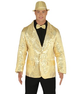 CHAQUETA LENTEJUELAS ORO ADULTO