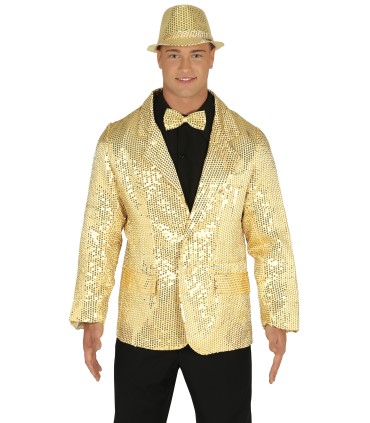 CHAQUETA LENTEJUELAS ORO ADULTO
