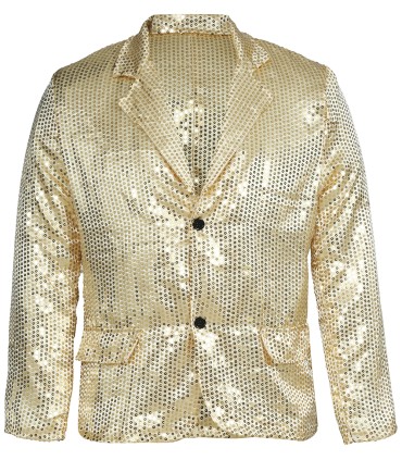 CHAQUETA LENTEJUELAS ORO ADULTO