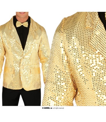 CHAQUETA LENTEJUELAS ORO ADULTO