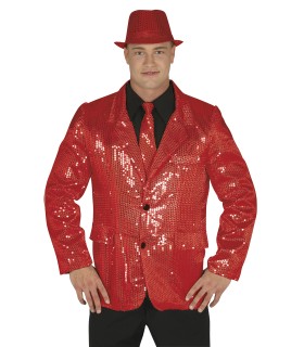 CHAQUETA LENTEJUELAS ROJA ADULTO