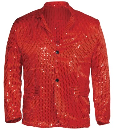 CHAQUETA LENTEJUELAS ROJA ADULTO