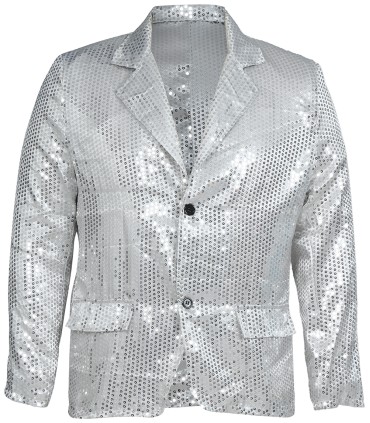 CHAQUETA LENTEJUELAS PLATA ADULTO