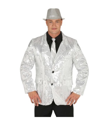 CHAQUETA LENTEJUELAS PLATA ADULTO