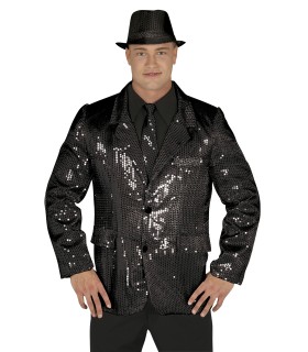 CHAQUETA  LENTEJUELAS NEGRA  ADULTO