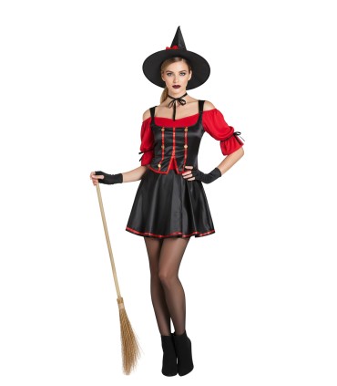 Disfraz de Bruja Negra y Roja