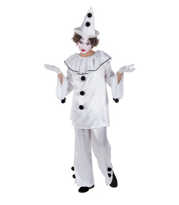 Disfraz de Payaso Pierrot Adulto
