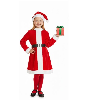 Disfraz de Mama Noel Niña Infantil para Navidad | Megafiesta