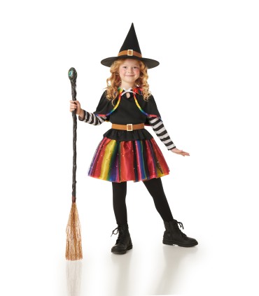 Disfraz de Bruja Falda Arcoiris Infantil | Megafiesta