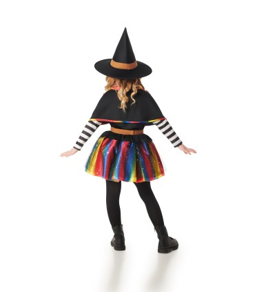 Disfraz de Bruja Falda Arcoiris Infantil | Megafiesta
