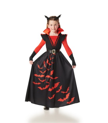Disfraz de Vampira Falda Murcielagos Infantil | Megafiesta