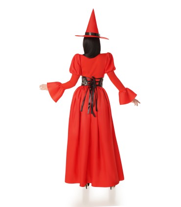 Disfraz de Bruja Vestido Rojo Corse Mujer Adul… | Megafiesta
