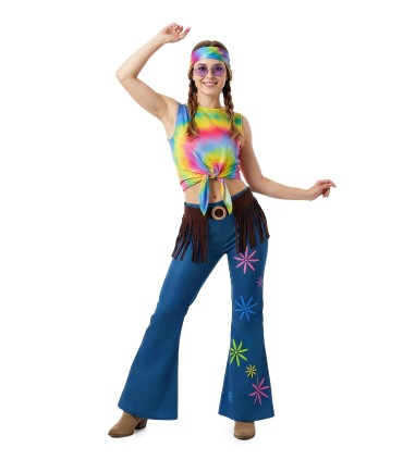 Disfraz de Hippie Mujer Psicodelica Adulta | Megafiesta