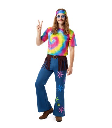Disfraz de Hippie Hombre Psicodelico Adulto | Megafiesta