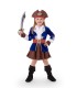 Disfraz de Pirata Niña Chaqueta Azul Infantil | Megafiesta
