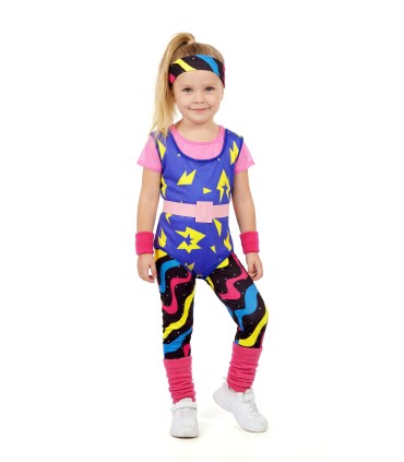 Disfraz de Aerobic de los 80 Niña Infantil | Megafiesta