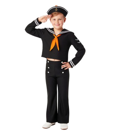 Disfraz de Marinero Negro Infantil Unisex | Megafiesta