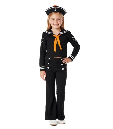 Disfraz de Marinero Negro Infantil Unisex | Megafiesta