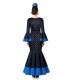 Disfraz de Flamenca Lunares Azul Mujer Adulta | Megafiesta