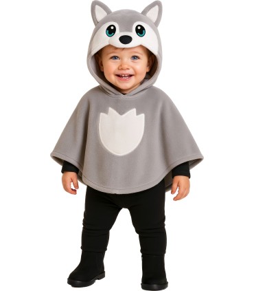 Disfraz de Poncho Lobito Bebe 18-24 meses | Megafiesta