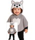 Disfraz de Poncho Lobito Bebe 18-24 meses | Megafiesta