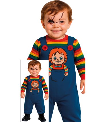 Disfraz de Muñeco Diabolico Bebe para Halloween | Megafiesta