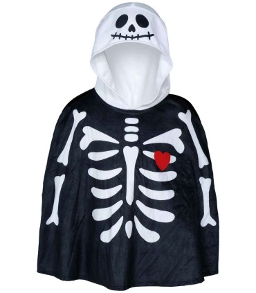 Disfraz de Poncho Esqueleto Bebe 18-24 meses | Megafiesta