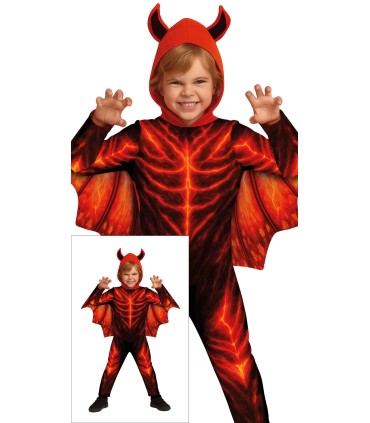 Disfraz de Demonio Estampado con Capucha | Megafiesta