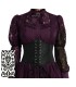 Corset estampado negro brillante | Halloween | Megafiesta