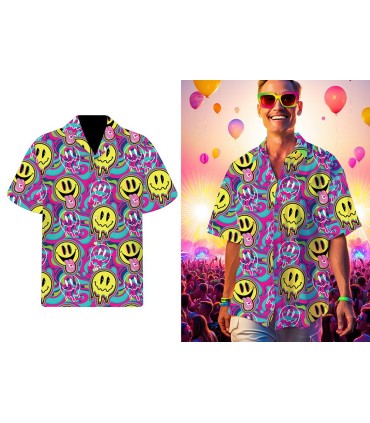 Camisa Acid Adulto | Megafiesta