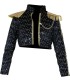 Chica pop-star chaqueta negra | Megafiesta