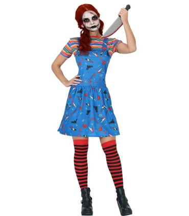 MUÑECA DIABOLICA KILLER MUJER para Halloween | Megafiesta