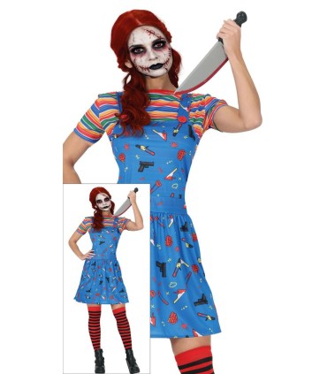 MUÑECA DIABOLICA KILLER MUJER para Halloween | Megafiesta