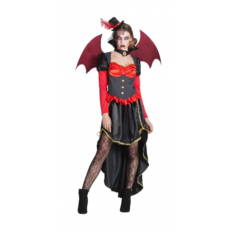 Disfraz de Vampiresa Victoriana con alas