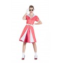 Disfraz de Pin Up Fuxia Lunares